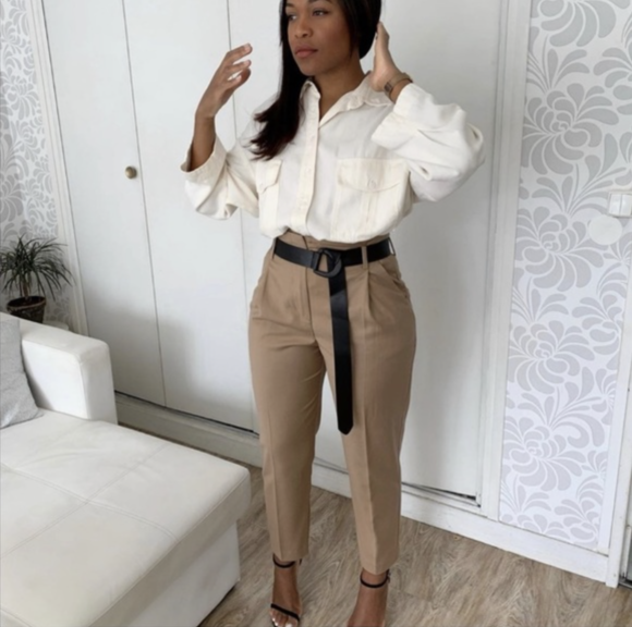 White Satin Button Down Shirts